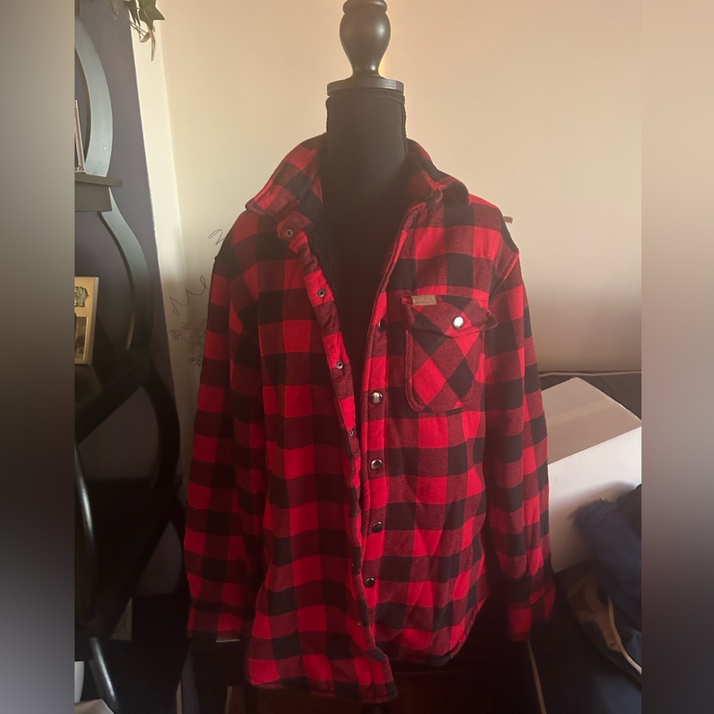 Matix Red and Black Plaid Hat